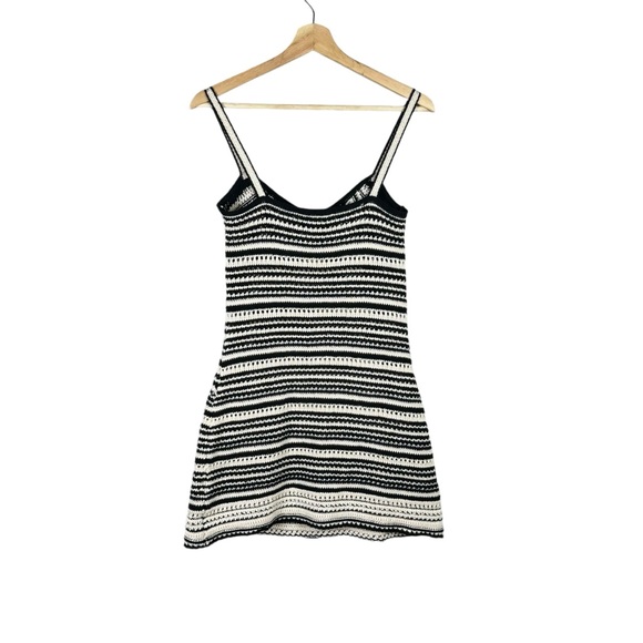 Zara Crochet Dress Black and White Knit Dress Size Small - Picture 2 of 7